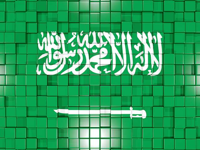 Mosaic background. Download flag icon of Saudi Arabia at PNG format