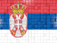 Serbia. Mosaic background. Download icon.