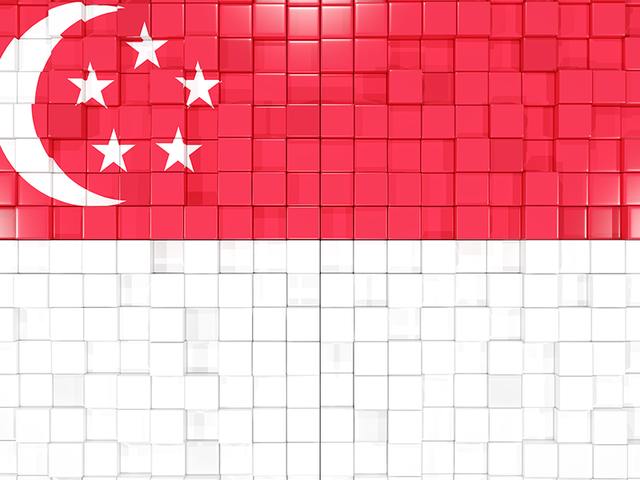 Флаг-мозаика. Скачать флаг. Сингапур
