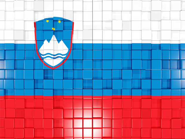 Mosaic background. Download flag icon of Slovenia at PNG format