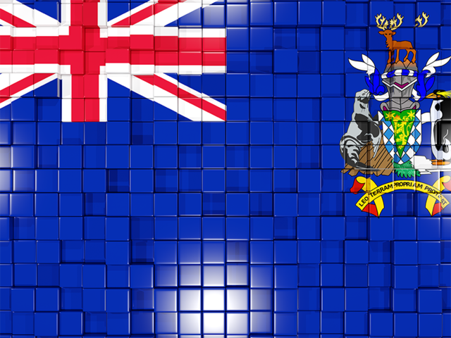 Флаг-мозаика. Скачать флаг. Южная Георгия и Южные Сандвичевы острова
