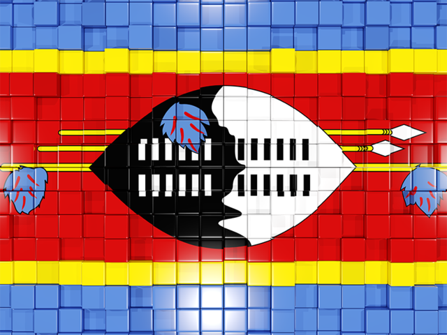 Mosaic background. Download flag icon of Swaziland at PNG format