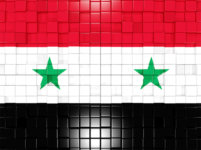 Mosaic background. Download flag icon of Syria at PNG format