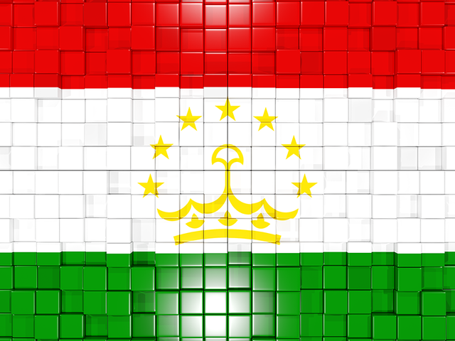 Mosaic background. Download flag icon of Tajikistan at PNG format