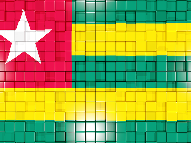 Mosaic background. Download flag icon of Togo at PNG format