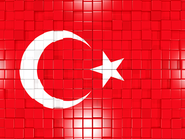 Mosaic background. Download flag icon of Turkey at PNG format