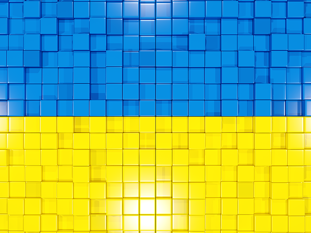 Mosaic background. Download flag icon of Ukraine at PNG format