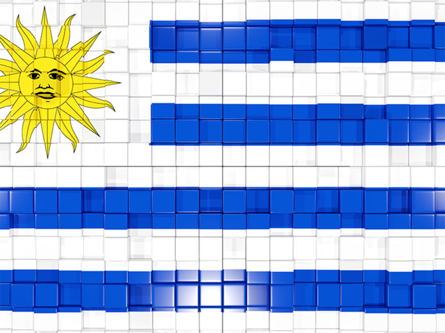 Флаг-мозаика. Скачать флаг. Уругвай