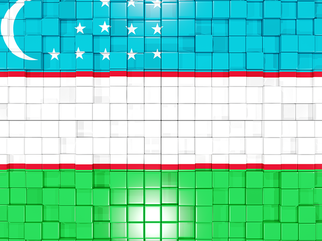 Флаг-мозаика. Скачать флаг. Узбекистан