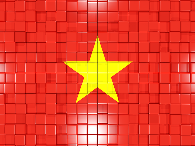 Mosaic background. Download flag icon of Vietnam at PNG format