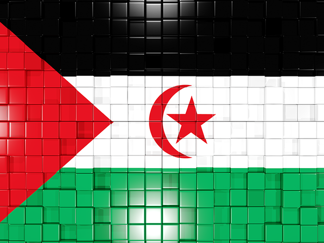 Mosaic background. Download flag icon of Western Sahara at PNG format