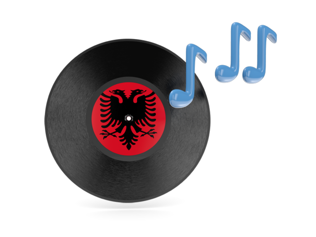 Music icon. Download flag icon of Albania at PNG format