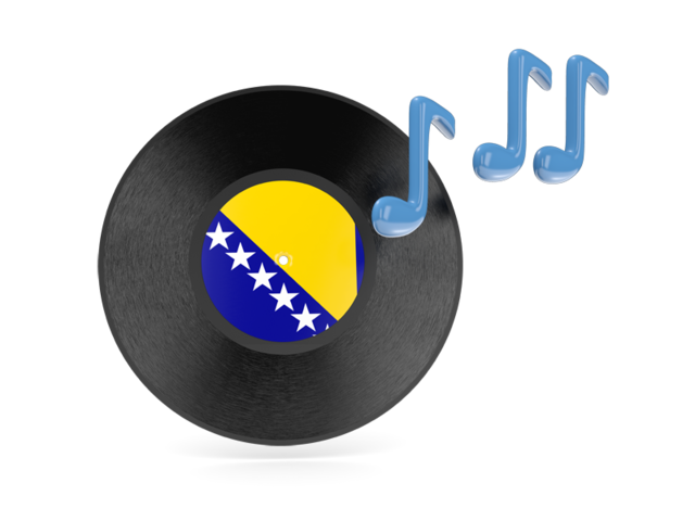 Музыкальная иконка. Скачать флаг. Босния и Герцеговина