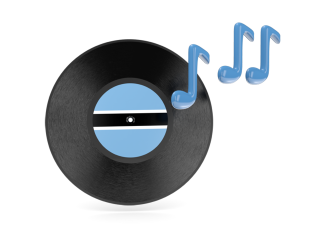 Music icon. Download flag icon of Botswana at PNG format