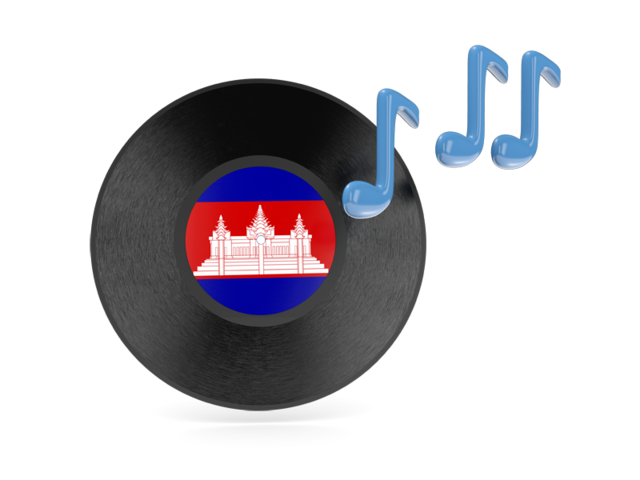 Music icon. Download flag icon of Cambodia at PNG format