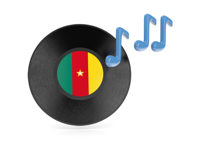Music icon. Download flag icon of Cameroon at PNG format