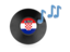 Croatia. Music icon. Download icon.