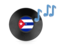 Cuba. Music icon. Download icon.