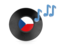 Czech Republic. Music icon. Download icon.