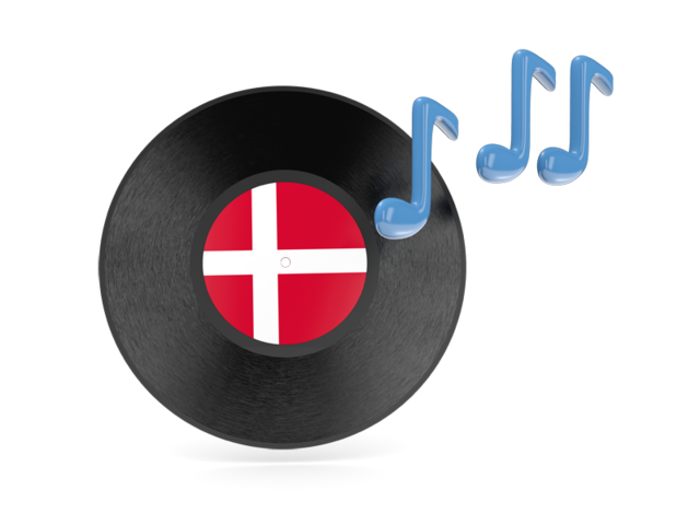 Музыкальная иконка. Скачать флаг. Дания