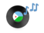 Djibouti. Music icon. Download icon.