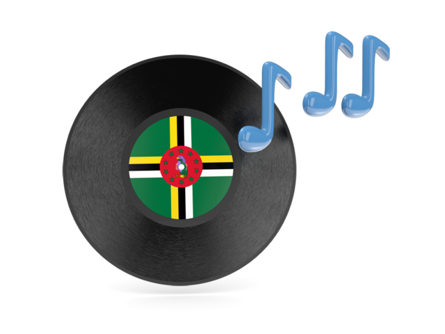 Music icon. Download flag icon of Dominica at PNG format