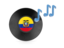 Ecuador. Music icon. Download icon.