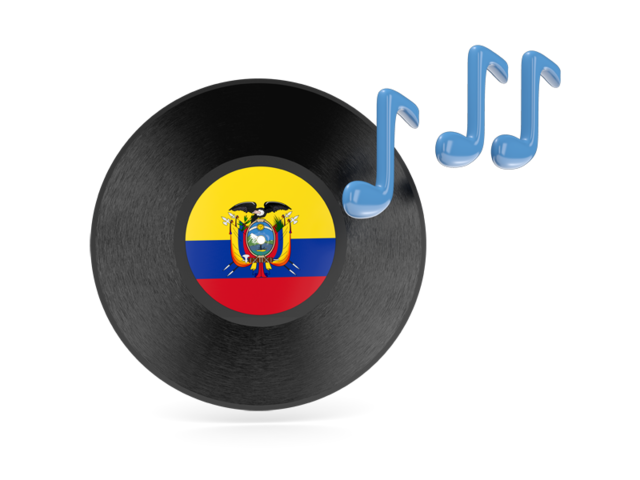 Music icon. Download flag icon of Ecuador at PNG format