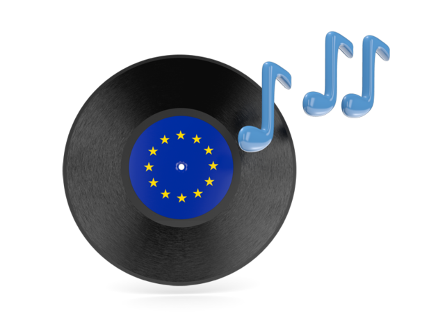 Музыкальная иконка. Скачать флаг. Европейский союз