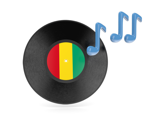 Music icon. Download flag icon of Guinea at PNG format