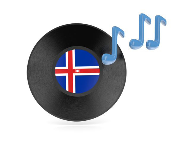 Music icon. Download flag icon of Iceland at PNG format