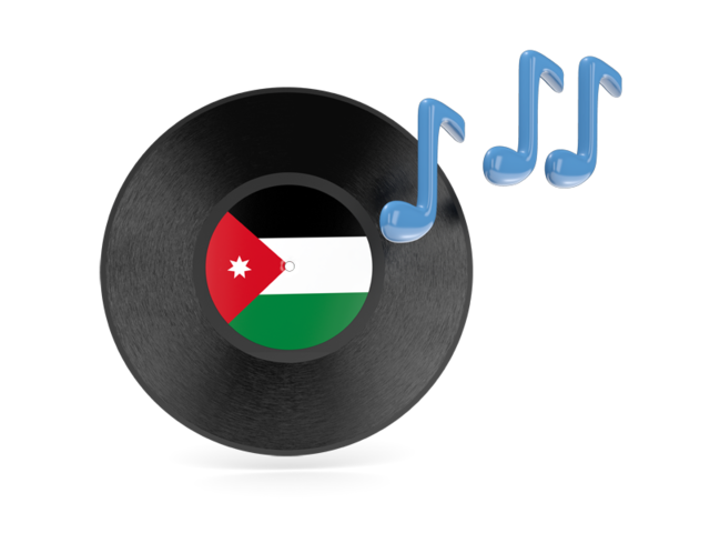 Music icon. Download flag icon of Jordan at PNG format