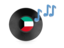 Kuwait. Music icon. Download icon.