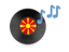 Macedonia. Music icon. Download icon.