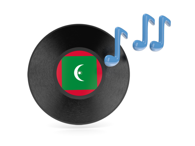 Music icon. Download flag icon of Maldives at PNG format