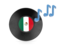 Mexico. Music icon. Download icon.