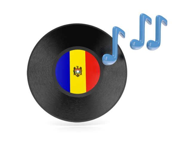 Music icon. Download flag icon of Moldova at PNG format
