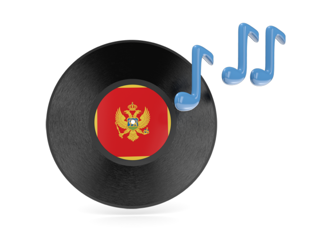Music icon. Download flag icon of Montenegro at PNG format