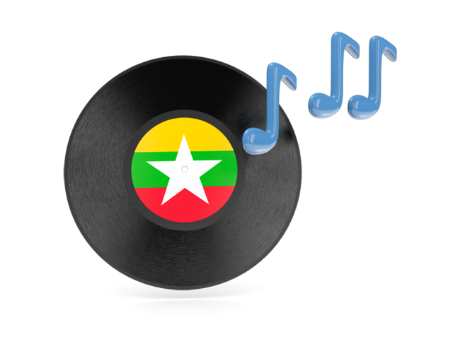 Music icon. Download flag icon of Myanmar at PNG format