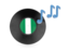 Nigeria. Music icon. Download icon.