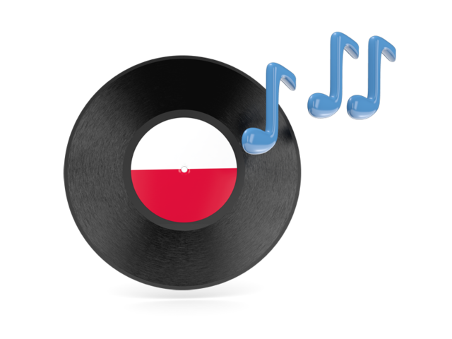 Music icon. Download flag icon of Poland at PNG format
