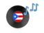 Puerto Rico. Music icon. Download icon.