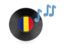 Romania. Music icon. Download icon.