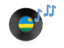 Rwanda. Music icon. Download icon.
