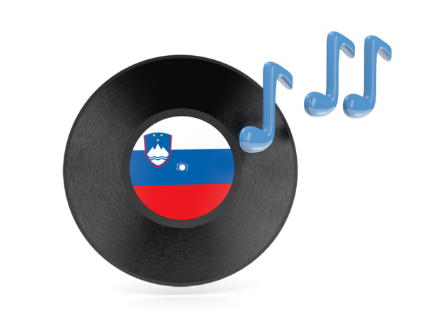 Music icon. Download flag icon of Slovenia at PNG format