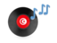 Tunisia. Music icon. Download icon.