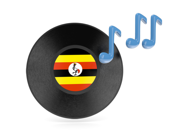 Music icon. Download flag icon of Uganda at PNG format