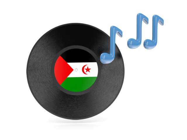 Music icon. Download flag icon of Western Sahara at PNG format