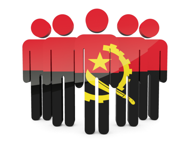 Иконка в форме человечков. Скачать флаг. Ангола