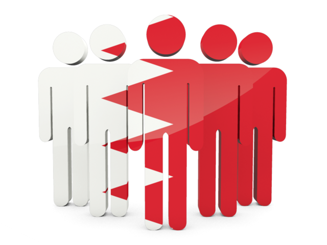 People icon. Illustration of flag of Bahrain